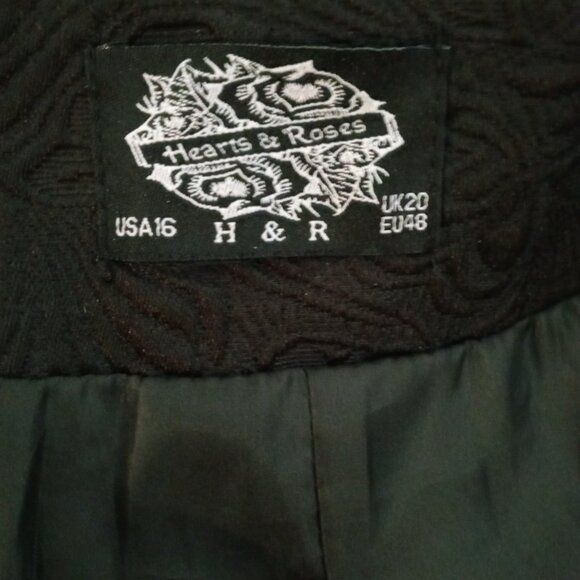 Hearts & Roses London Gothic Long Coat – Size 16 – Early 2000s - Picture 9 of 10